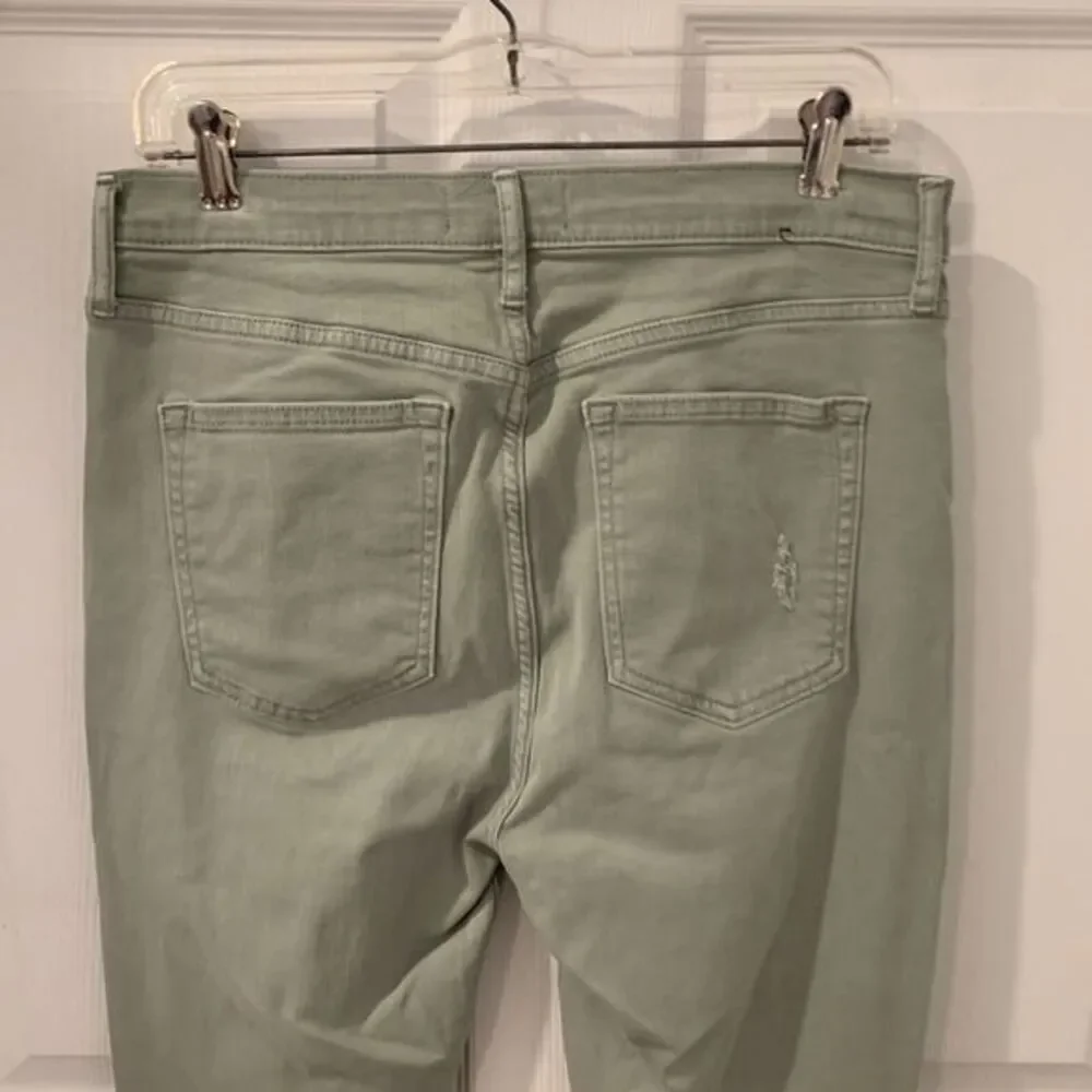 Gap Denim Women's size 30‎ Green Ripped Distressed Skinny Leg Girlfriend Jeans